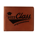 Graduating Students Leatherette Bifold Wallet - Single Sided (Personalized)