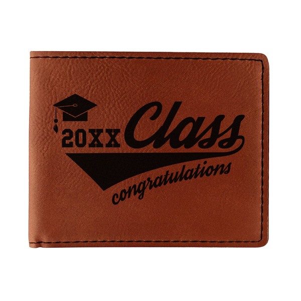 Custom Graduating Students Leatherette Bifold Wallet - Double Sided (Personalized)