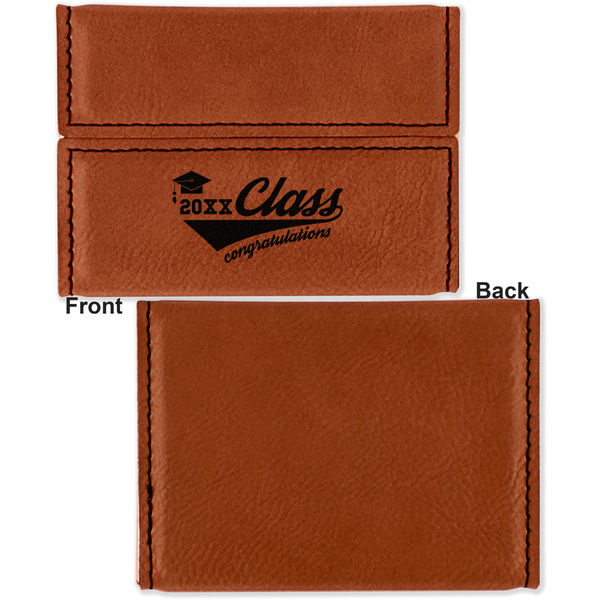 Graduating Students Leather Business Card Holder Front Back Single Sided - Apvl