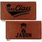 Graduating Students Leather Checkbook Holder Front and Back