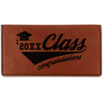 Graduating Students Leatherette Checkbook Holder - Single Sided (Personalized)