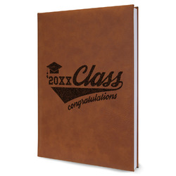 Graduating Students Leather Sketchbook - Large - Double Sided (Personalized)