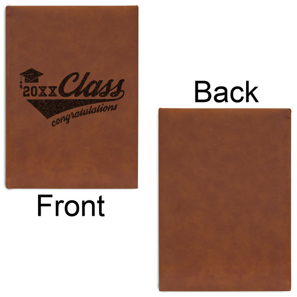 Graduating Students Leatherette Journal - Large - Single Sided - Front & Back View