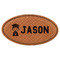 Graduating Students Leatherette Oval Name Badges with Magnet - Main