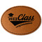 Graduating Students Faux Leather Iron On Patch - Oval (Personalized)