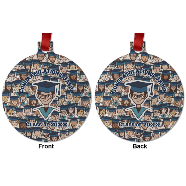 Graduating Students Metal Ball Ornament - Front and Back