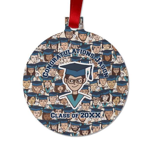 Custom Graduating Students Metal Ball Ornament - Double Sided w/ Name or Text