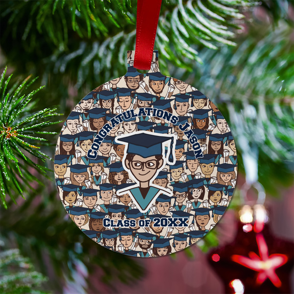 Graduating Students Metal Ball Ornament - Lifestyle