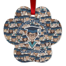 Graduating Students Metal Paw Ornament - Double Sided w/ Name or Text