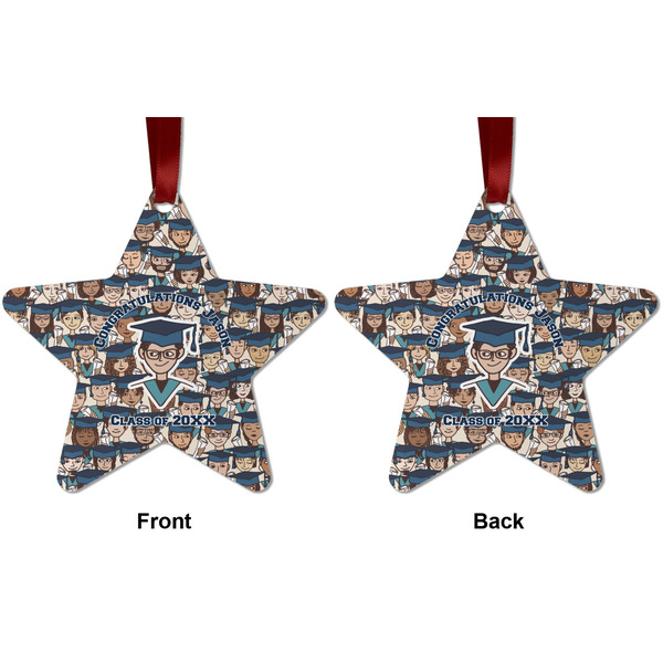 Graduating Students Metal Star Ornament - Front and Back