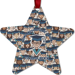 Graduating Students Metal Star Ornament - Double Sided w/ Name or Text