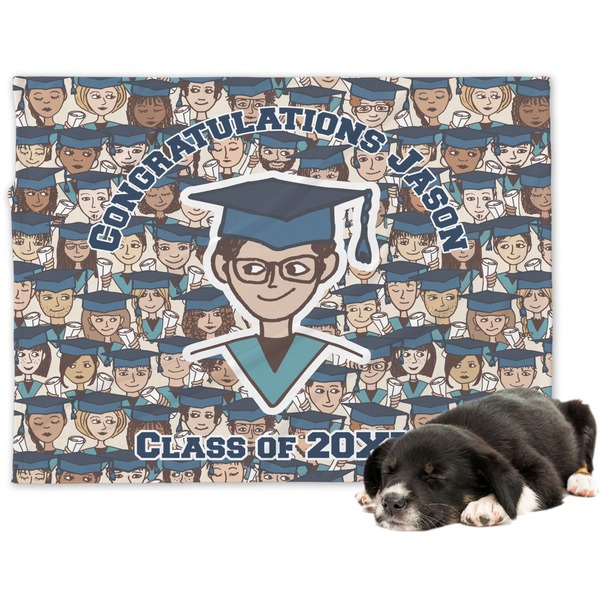 Custom Graduating Students Dog Blanket - Large (Personalized)