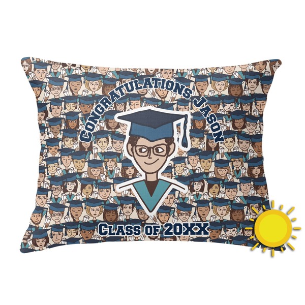 Custom Graduating Students Outdoor Throw Pillow (Rectangular) (Personalized)