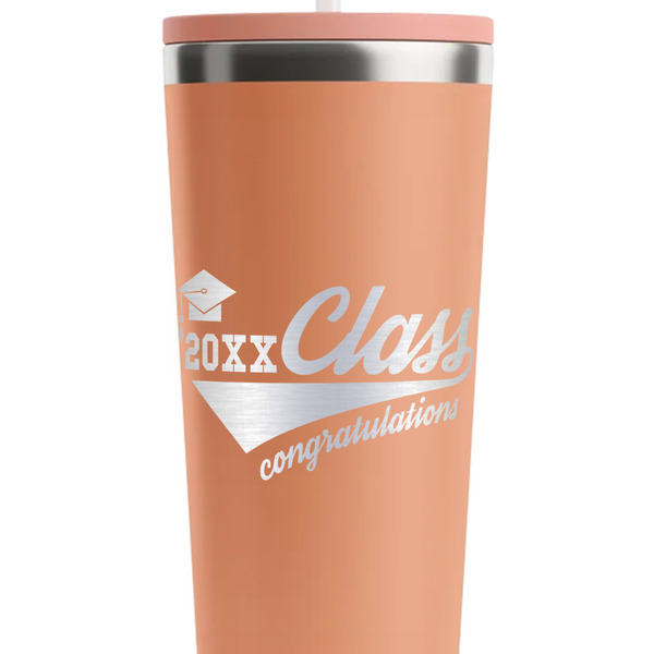 Graduating Students Peach RTIC Everyday Tumbler - 28 oz. - Close Up