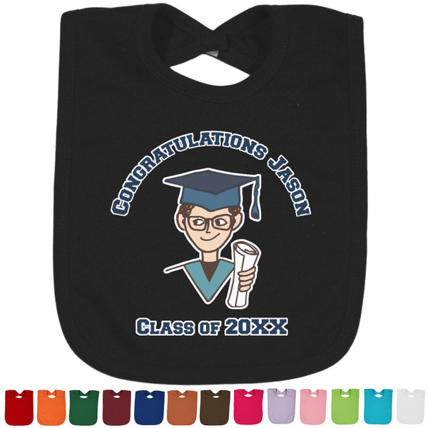 Custom Graduating Students Cotton Baby Bib (Personalized)