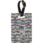 Graduating Students Plastic Luggage Tag - Rectangular w/ Name or Text