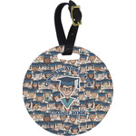 Graduating Students Plastic Luggage Tag - Round (Personalized)