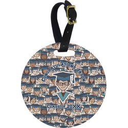 Graduating Students Plastic Luggage Tag - Round (Personalized)