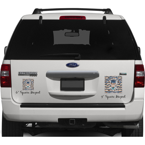 Graduating Students Personalized Square Car Magnets on Ford Explorer