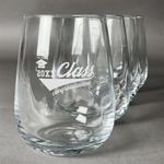 Graduating Students Stemless Wine Glasses (Set of 4) (Personalized)