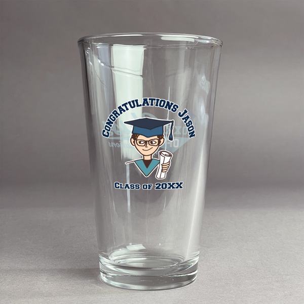 Custom Graduating Students Pint Glass - Full Color Logo (Personalized)