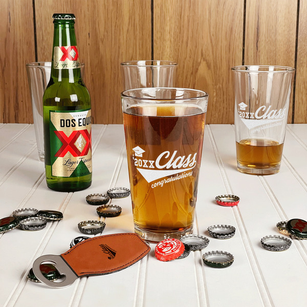Graduating Students Pint Glasses - In Context