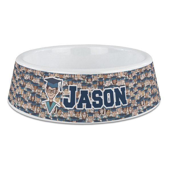 Custom Graduating Students Plastic Dog Bowl - Large (Personalized)