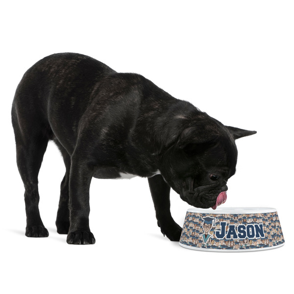 Graduating Students Plastic Pet Bowls - Medium - LIFESTYLE
