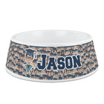 Graduating Students Plastic Dog Bowl - Medium (Personalized)