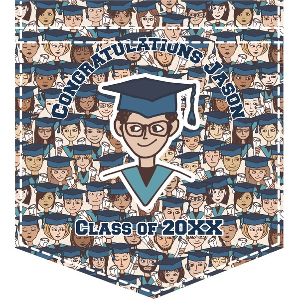 Custom Graduating Students Iron On Faux Pocket (Personalized)