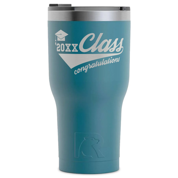 Custom Graduating Students RTIC Tumbler - Dark Teal - Laser Engraved - Single-Sided (Personalized)