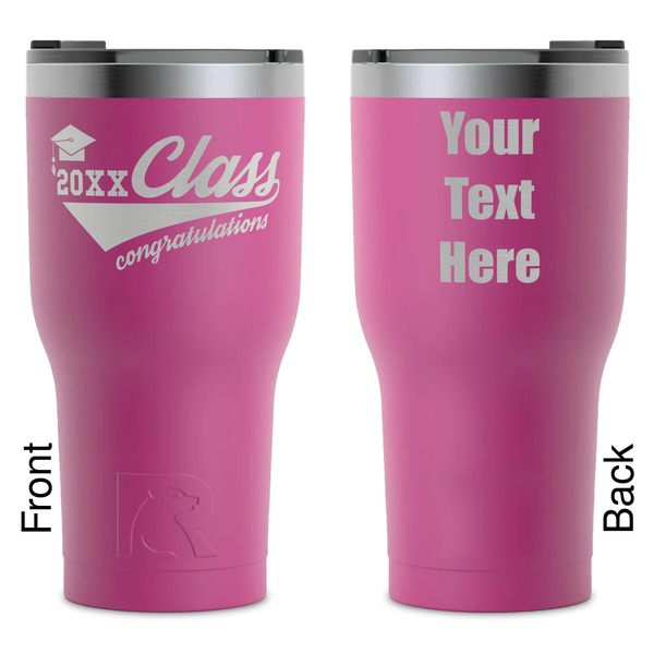 Custom Graduating Students RTIC Tumbler - Magenta - Laser Engraved - Double-Sided (Personalized)