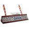 Graduating Students Red Mahogany Nameplates with Business Card Holder - Angle