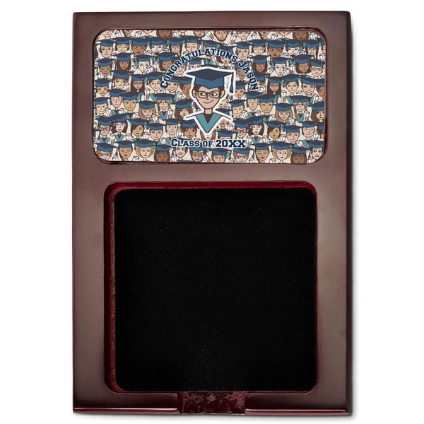 Graduating Students Red Mahogany Sticky Note Holder - Flat