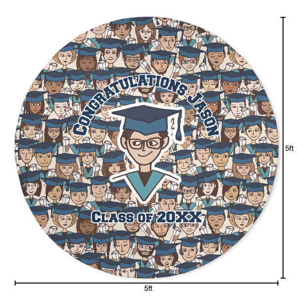Graduating Students Round Area Rug - Size