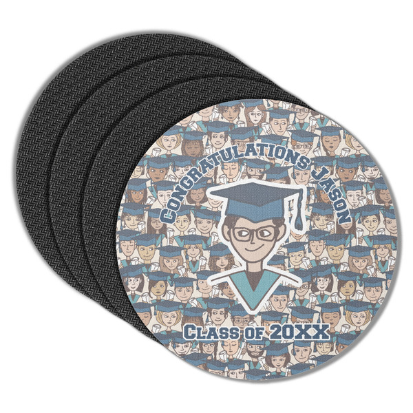 Graduating Students Round Coaster Rubber Back - Main