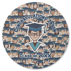 Graduating Students Round Rubber Backed Coaster (Personalized)