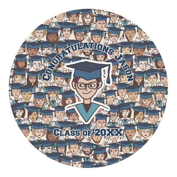 Custom Graduating Students Round Decal - Large (Personalized)