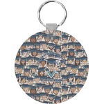 Graduating Students Round Plastic Keychain (Personalized)
