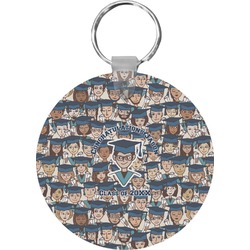 Graduating Students Round Plastic Keychain (Personalized)