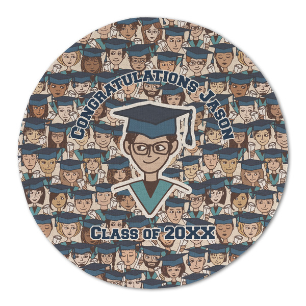 Custom Graduating Students Round Linen Placemat (Personalized)