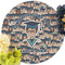 Graduating Students Round Linen Placemats - Front (w flowers)