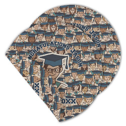 Graduating Students Round Linen Placemat - Double Sided (Personalized)