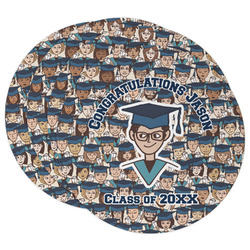 Graduating Students Round Paper Coasters w/ Name or Text
