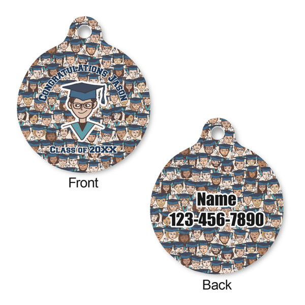 Graduating Students Round Pet Tag - Front & Back