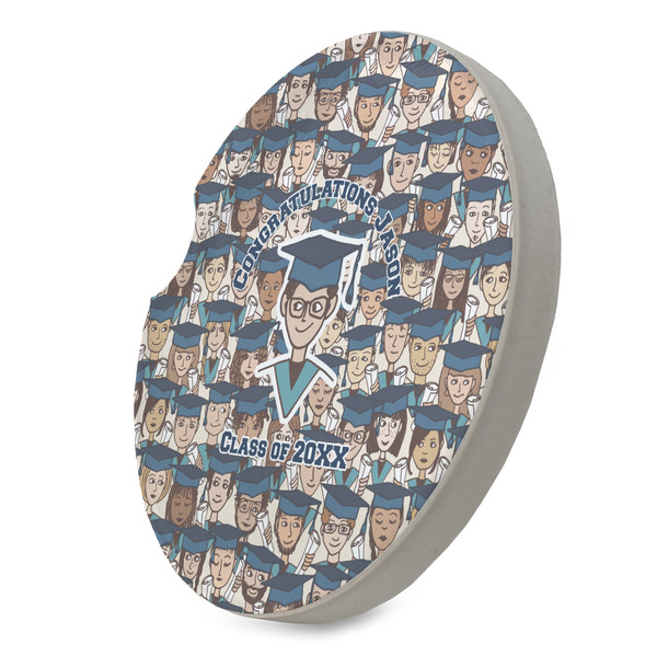 Graduating Students Sandstone Car Coaster - STANDING ANGLE