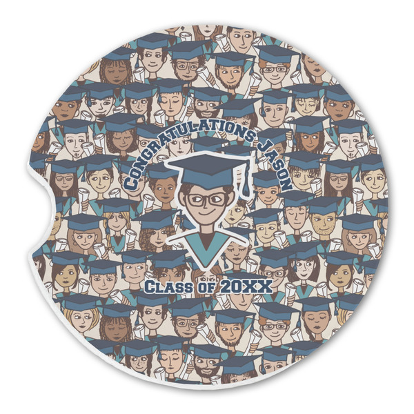 Graduating Students Sandstone Car Coaster - Single