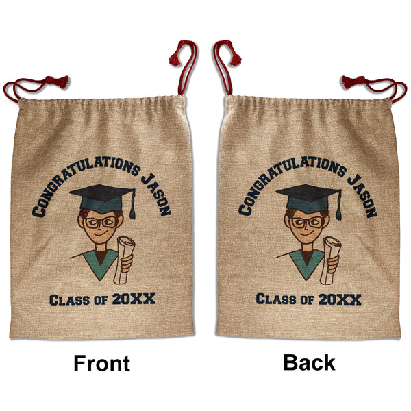 Custom Graduating Students Santa Sack - Front & Back (Personalized)