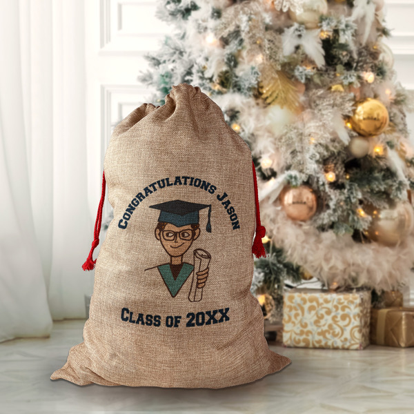 Graduating Students Santa Bag - Front (stuffed)