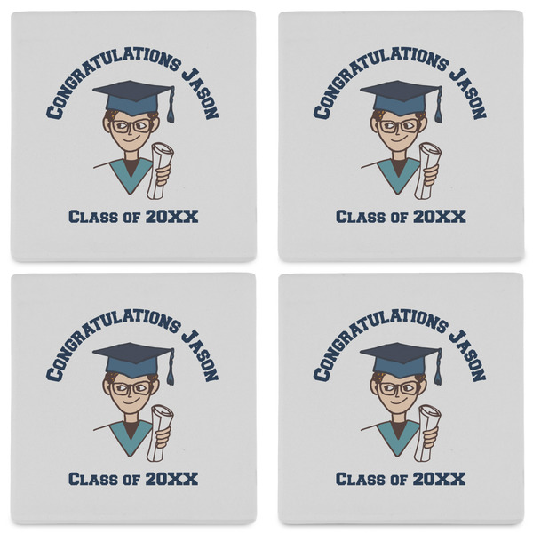 Graduating Students Set of 4 Sandstone Coasters - See All 4 View